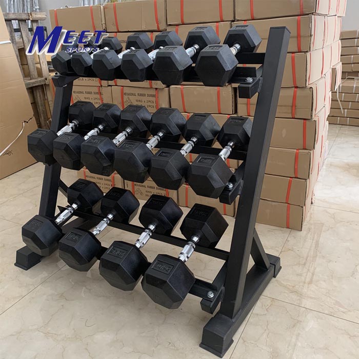 Hex Rubber Dumbbell